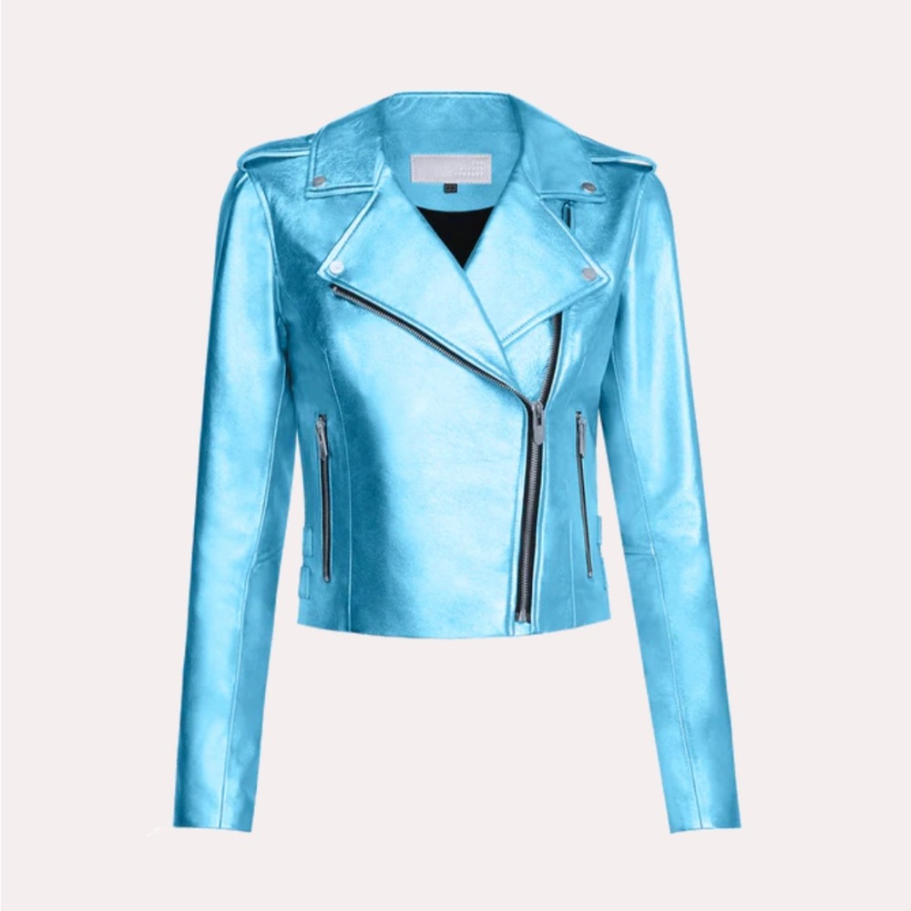 The Mighty Company Metallic Biker Crop BNWT